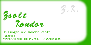 zsolt kondor business card